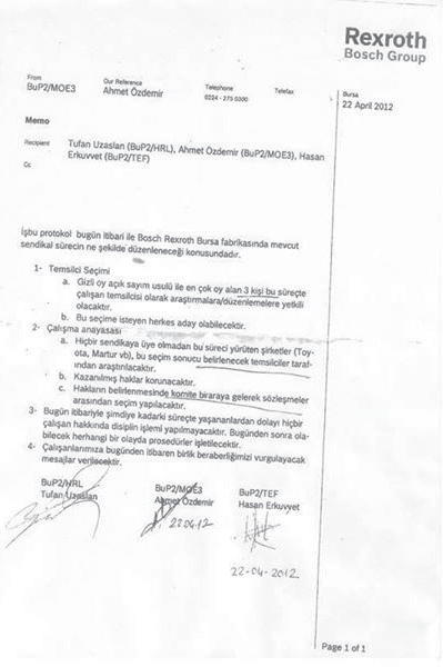 Rexroth Grubu'nun işçileri tuzağa düşürme girişimi