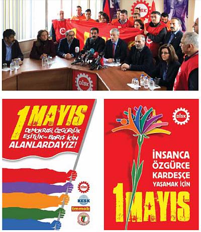 DİSK, KESK, TMMOB ve TTB Merkez Konseyi Başkanları’nın 1 Mayıs 2015 Ortak Açıklaması