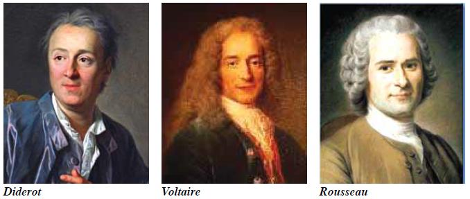 Diderot, Voltaire, Rousseau