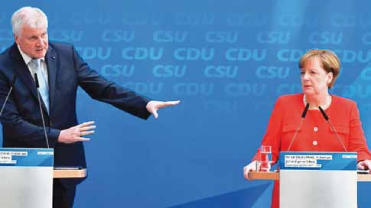 Horst Seehofer ve Angela Merkel